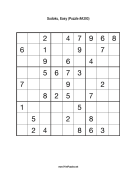 Sudoku - Easy A393 Print Puzzle
