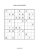 Sudoku - Easy A398 Print Puzzle