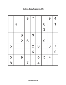 Sudoku - Easy A407 Print Puzzle