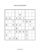 Sudoku - Easy A412 Print Puzzle