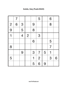 Sudoku - Easy A425 Print Puzzle