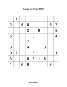 Sudoku - Easy A429 Print Puzzle
