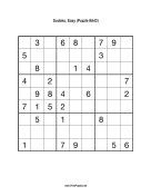 Sudoku - Easy A43 Print Puzzle