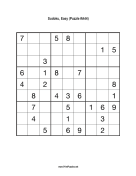 Sudoku - Easy A44 Print Puzzle