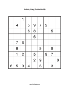 Sudoku - Easy A488 Print Puzzle