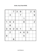 Sudoku - Easy A498 Print Puzzle