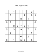Sudoku - Easy A52 Print Puzzle