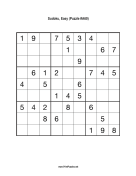 Sudoku - Easy A60 Print Puzzle