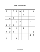 Sudoku - Easy A62 Print Puzzle