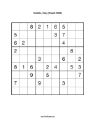 Sudoku - Easy A68 Print Puzzle