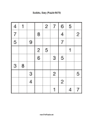 Sudoku - Easy A70 Print Puzzle