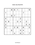 Sudoku - Easy A75 Print Puzzle