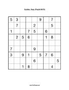 Sudoku - Easy A76 Print Puzzle