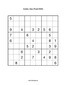 Sudoku - Easy A85 Print Puzzle