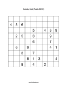 Sudoku - Hard A101 Print Puzzle