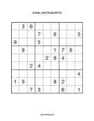 Sudoku - Hard A114 Print Puzzle
