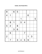 Sudoku - Hard A12 Print Puzzle