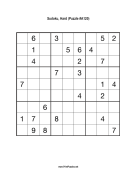 Sudoku - Hard A120 Print Puzzle