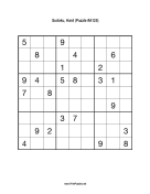 Sudoku - Hard A125 Print Puzzle
