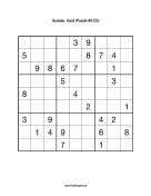 Sudoku - Hard A133 Print Puzzle