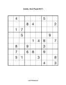 Sudoku - Hard A17 Print Puzzle