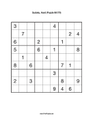 Sudoku - Hard A179 Print Puzzle