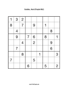 Sudoku - Hard A2 Print Puzzle