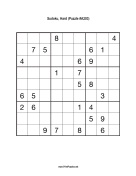 Sudoku - Hard A203 Print Puzzle
