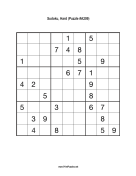 Sudoku - Hard A209 Print Puzzle