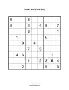 Sudoku - Hard A25 Print Puzzle