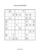 Sudoku - Hard A250 Print Puzzle