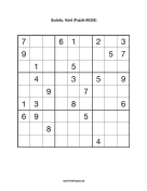 Sudoku - Hard A254 Print Puzzle