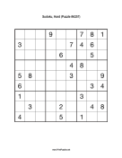 Sudoku - Hard A257 Print Puzzle