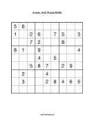 Sudoku - Hard A269 Print Puzzle