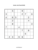 Sudoku - Hard A296 Print Puzzle