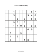 Sudoku - Hard A309 Print Puzzle
