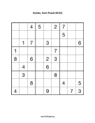 Sudoku - Hard A322 Print Puzzle