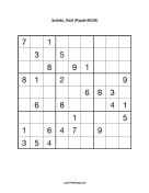 Sudoku - Hard A334 Print Puzzle