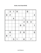 Sudoku - Hard A340 Print Puzzle