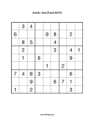 Sudoku - Hard A370 Print Puzzle