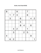 Sudoku - Hard A388 Print Puzzle