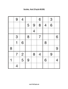 Sudoku - Hard A390 Print Puzzle