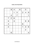 Sudoku - Hard A391 Print Puzzle