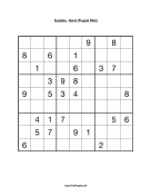 Sudoku - Hard A4 Print Puzzle