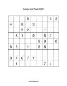 Sudoku - Hard A401 Print Puzzle