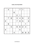 Sudoku - Hard A407 Print Puzzle
