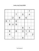 Sudoku - Hard A409 Print Puzzle