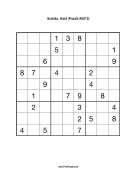 Sudoku - Hard A412 Print Puzzle