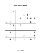 Sudoku - Hard A418 Print Puzzle