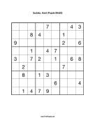 Sudoku - Hard A420 Print Puzzle